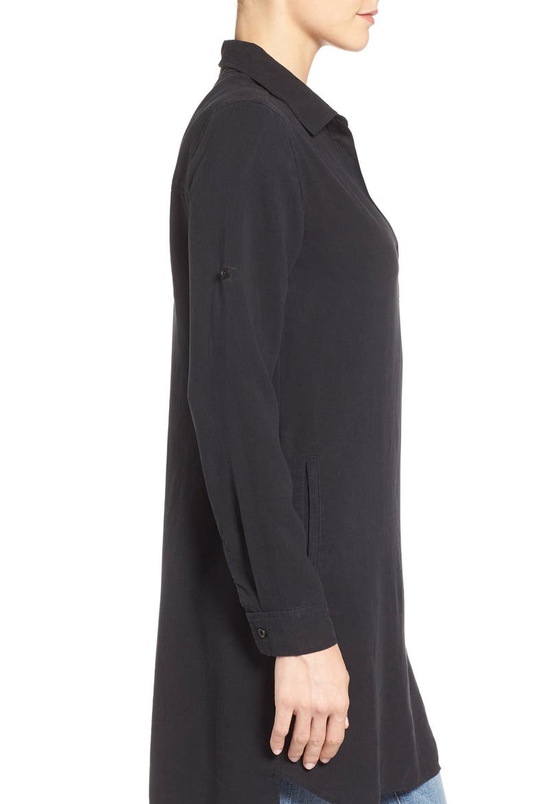 Chambray Tunic, Alternate, color, BLACK