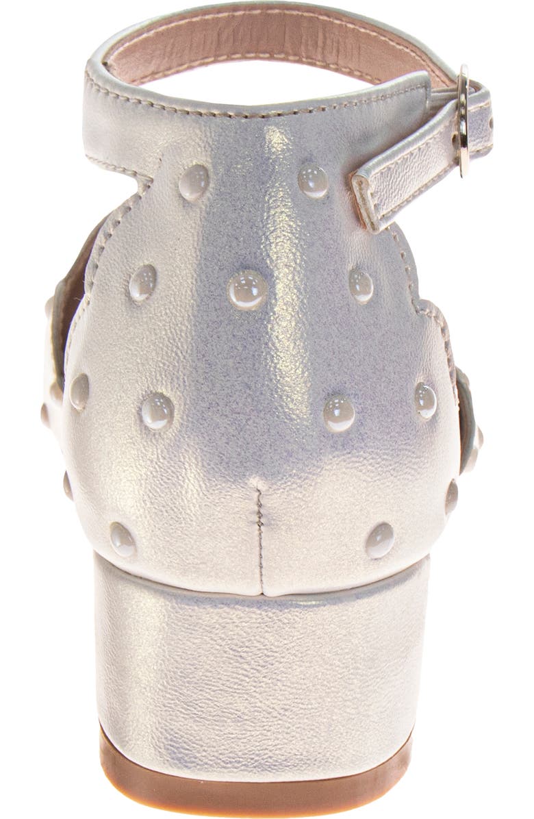 Badgley Mischka Collection Kids' Ankle Strap Pump, Alternate, color, White