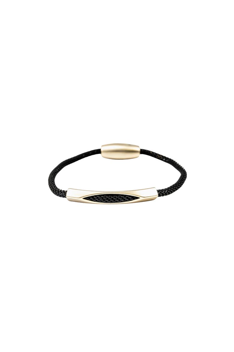 Mila Magnetic Bar Bracelet Unique Trendy Statement, Alternate, color, Black/Gold