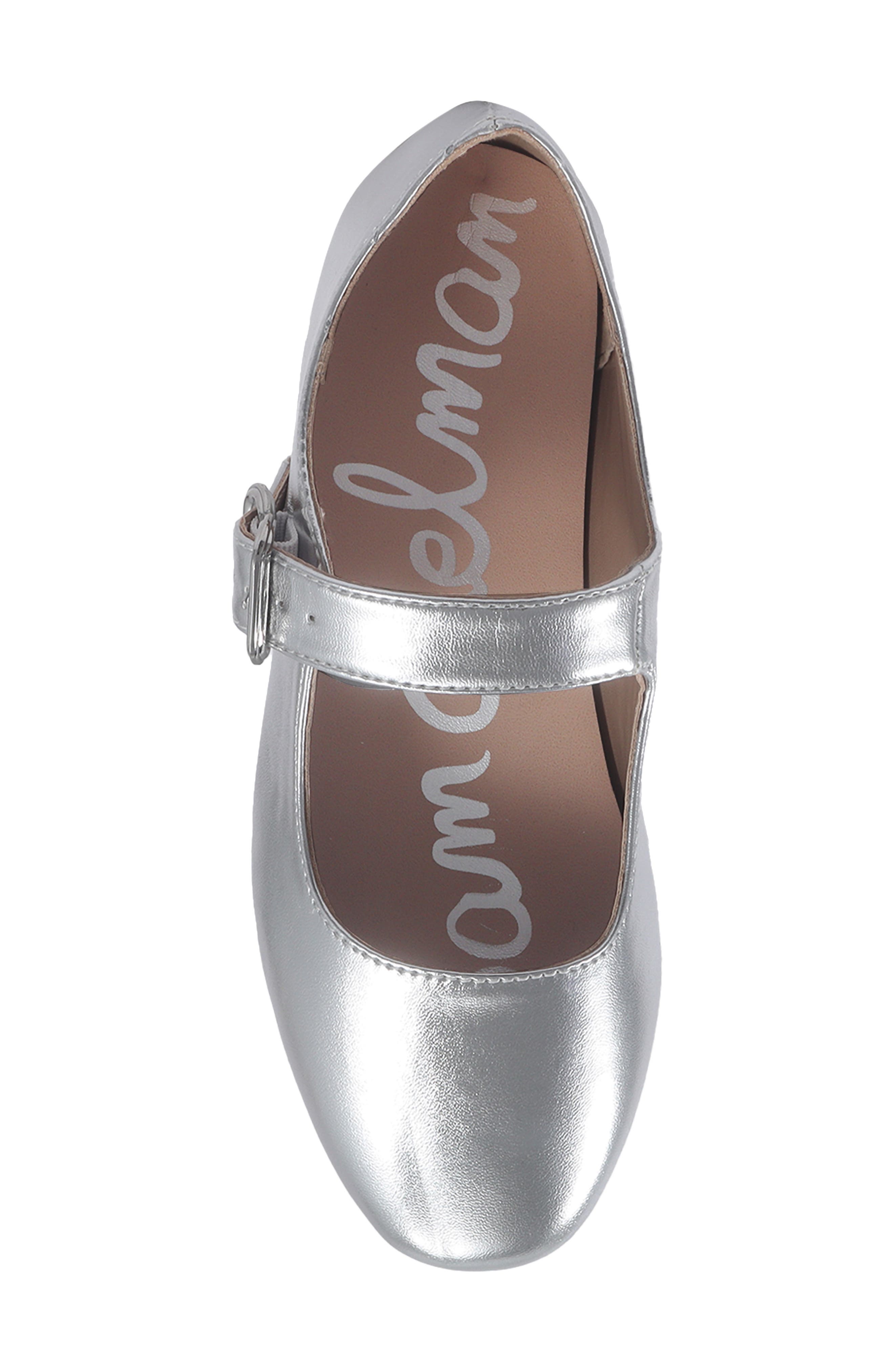 Kids' Maeve Michaela Mary Jane Flat, Alternate, color, SILVER