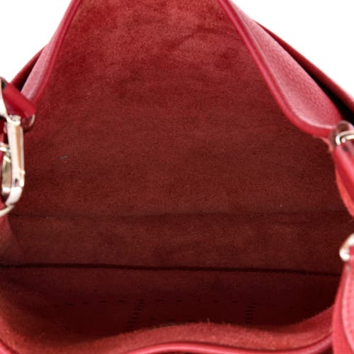 Pre-owned Hermes Hermes Evelyne Bag Gen Iii Clemence Pm In Red