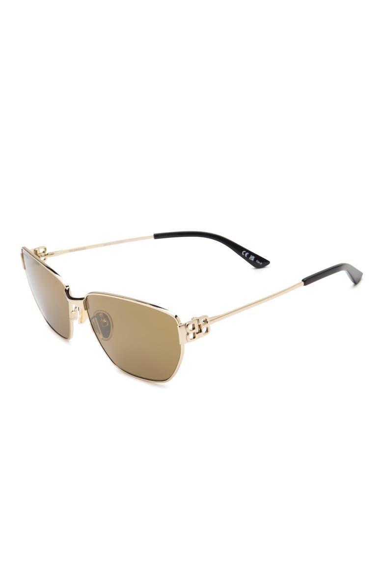 Novelty 63mm Square Sunglasses, Alternate, color, GOLD GOLD BRONZE