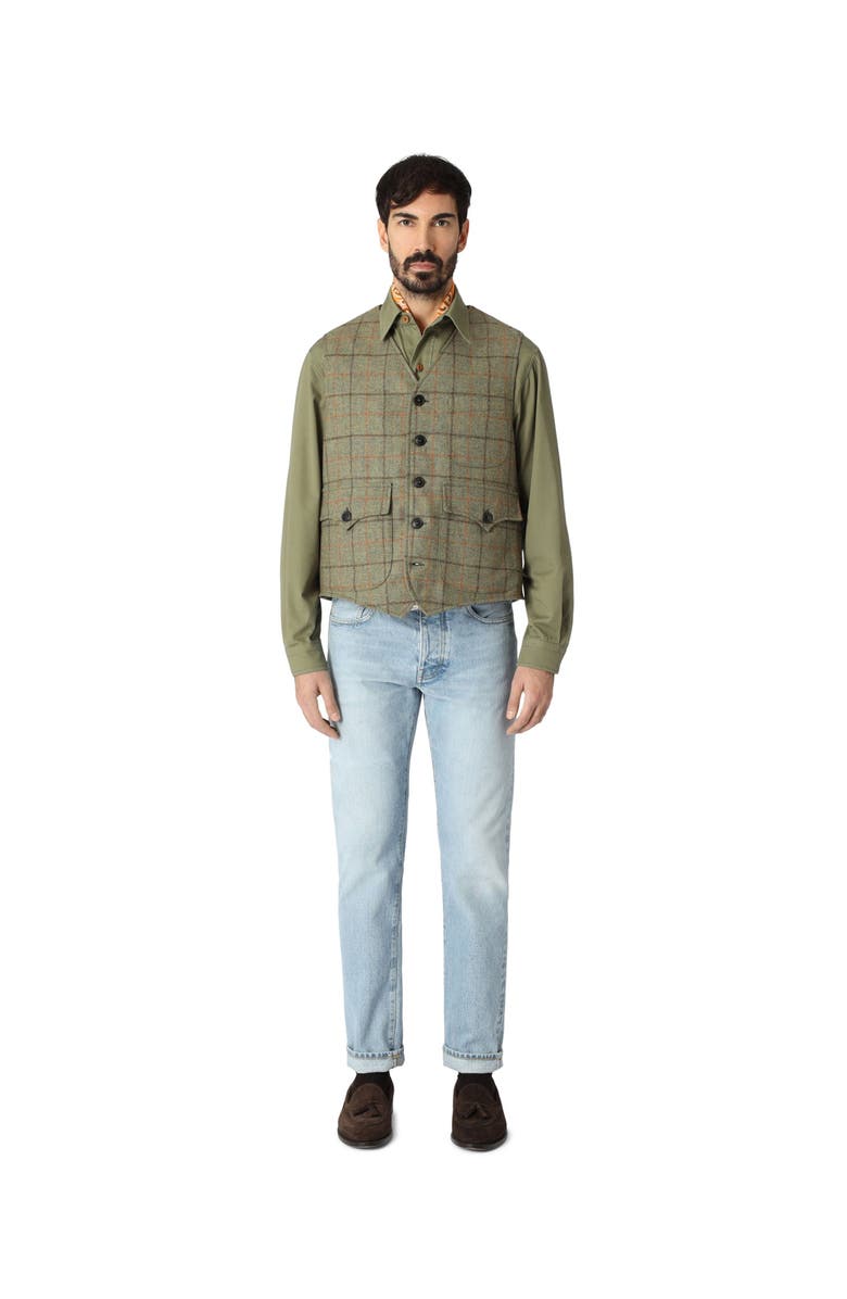 Fortela Sartoriale Wool Check Vest, Alternate, color, Multicolor