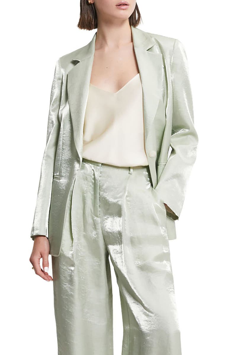 ottod'Ame Viscose And Linen Jacket, Main, color, Mint