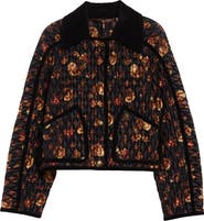 Burberry Crop Quilted Nylon Floriston Jacket