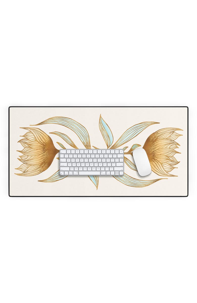 Deny Designs Bohemian Sunflower Desk Mat, Alternate, color, Yellow