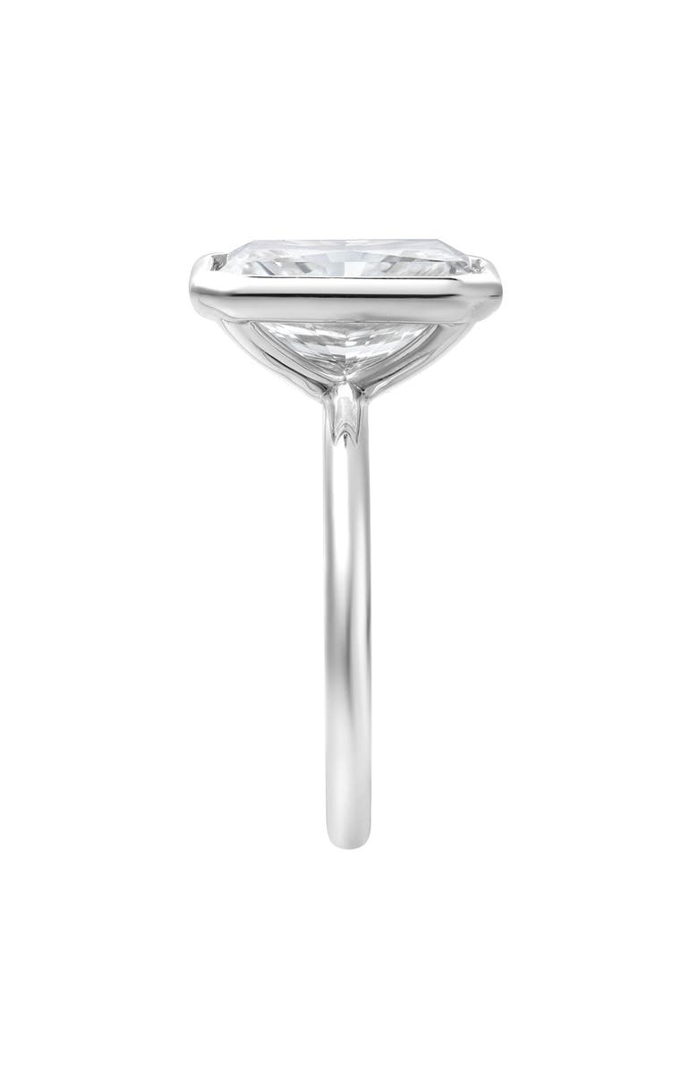 LuvMyJewelry Nerina 14K Gold Radiant Bezel Lab Grown Diamond Solitaire Engagement Ring - 5 Cts, Alternate, color, 14K White Gold