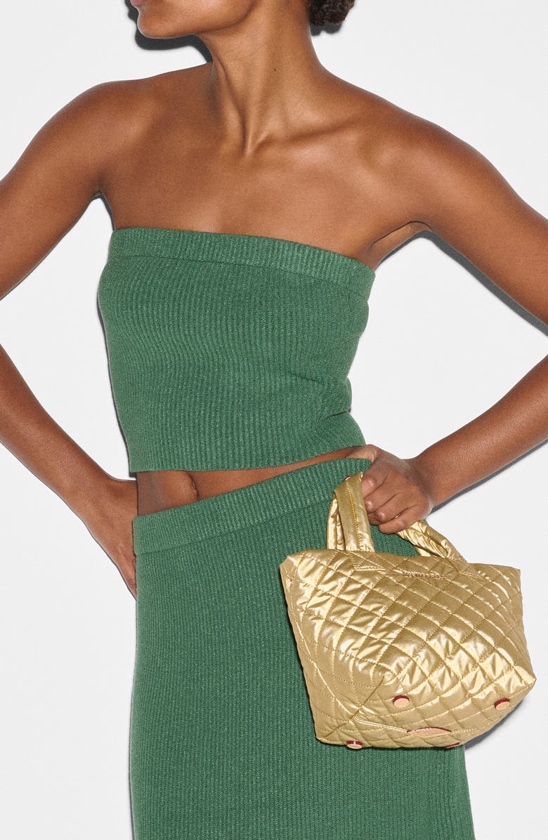 MZ Wallace Micro Metro Deluxe Quilted Nylon Tote, Alternate, color,