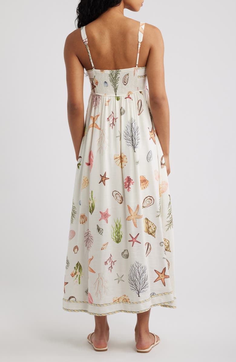 Blu Pepper Printed Midi Sundress, Alternate, color, Cream Multi