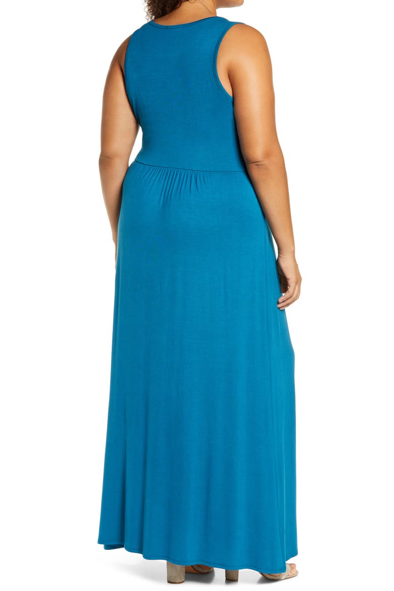 Surplice Maxi Dress, Alternate, color, TEAL