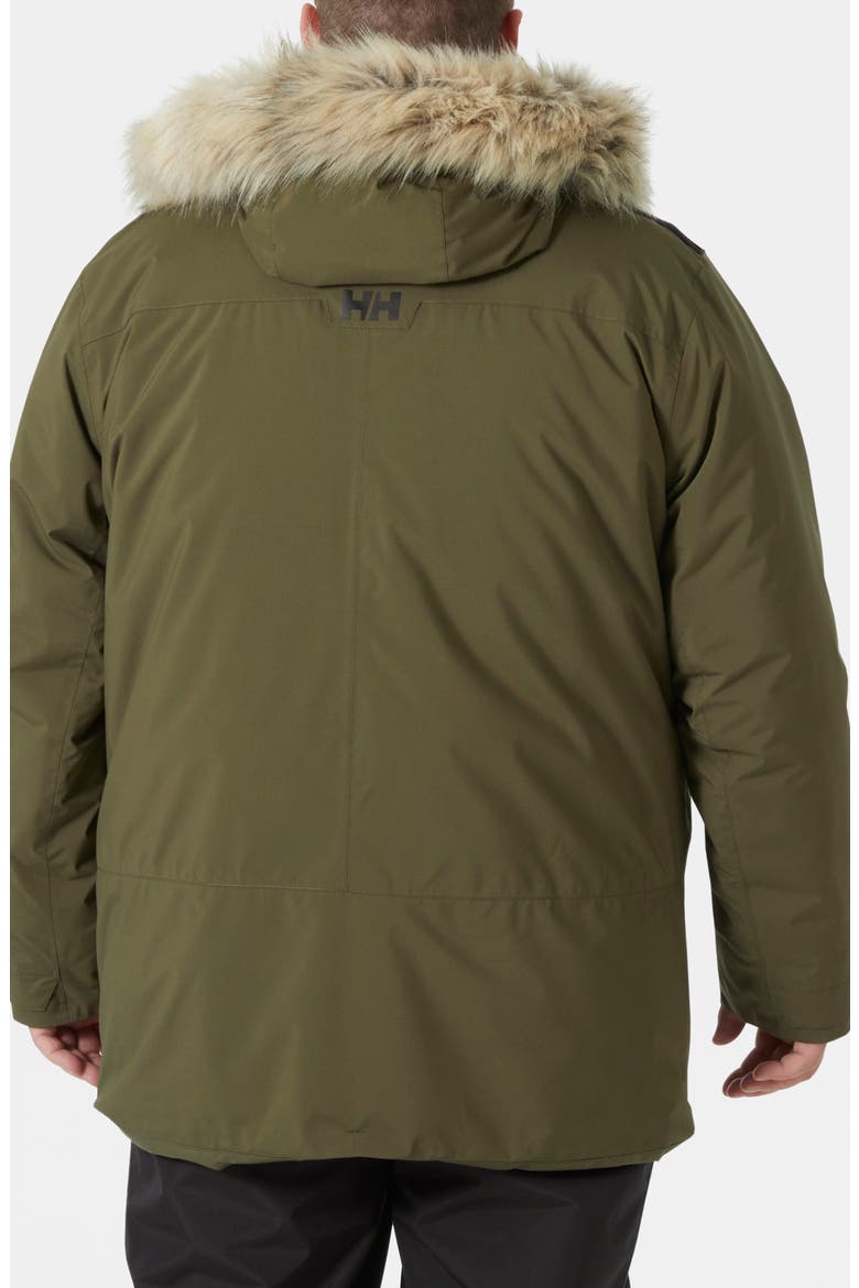 Reine Waterproof Insulated Parka with Faux Fur Trim Hood, Alternate, color, UTILITY GREEN
