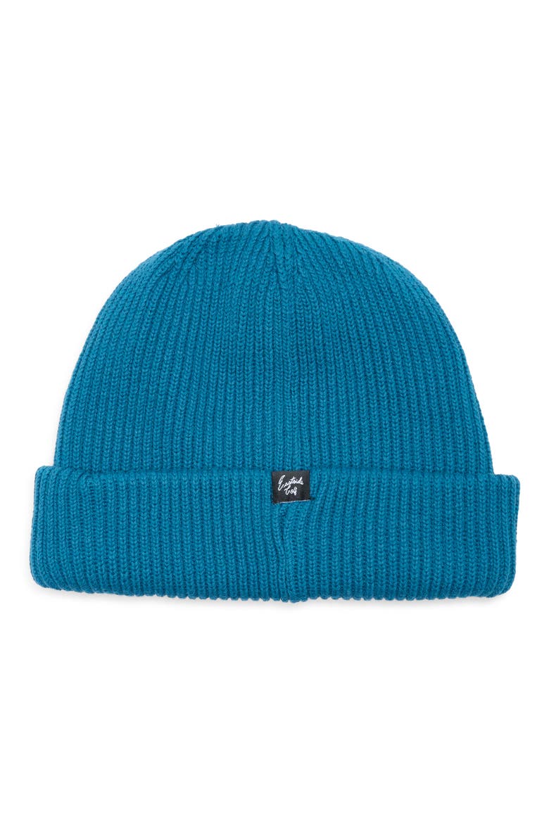 Logo Embroidered Beanie, Main, color, TEAL BLUE