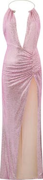 PHILIPP PLEIN Maxi Dress Piercing Strass Women