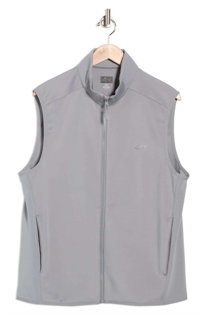 Greg Norman Ottoman Panel Golf Vest, Alternate, color, Sharkskin