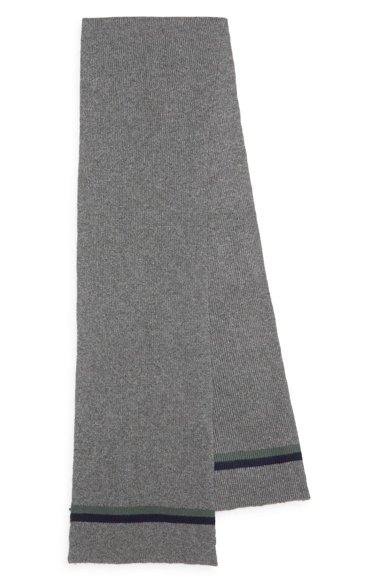 Robert Barakett Tipped Wool and Cashmere Scarf, Alternate, color, Grey