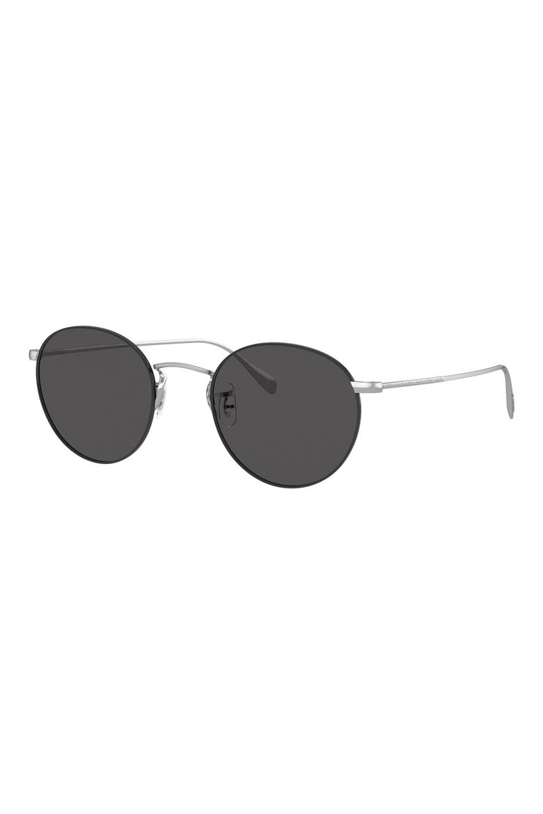 Coleridge Sun 50mm Tinted Round Sunglasses, Alternate, color, SILVER