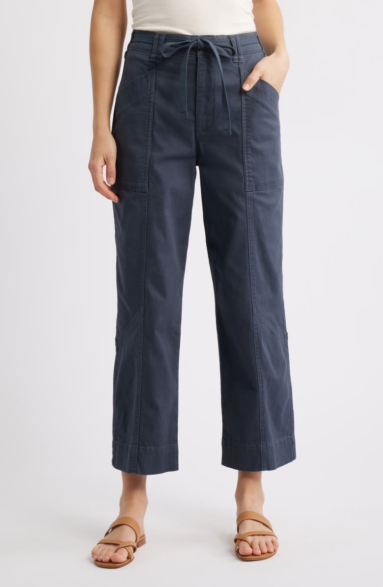 Wit & Wisdom Skyrise Relaxed Straight Leg Twill Pants, Main, color, Orion Blue