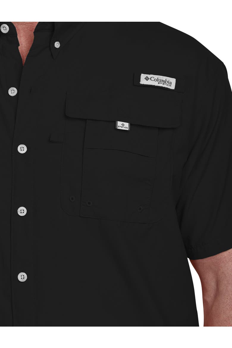 Big & Tall PFG Bahama II Short-Sleeve Sport Shirt, Alternate, color, BLACK