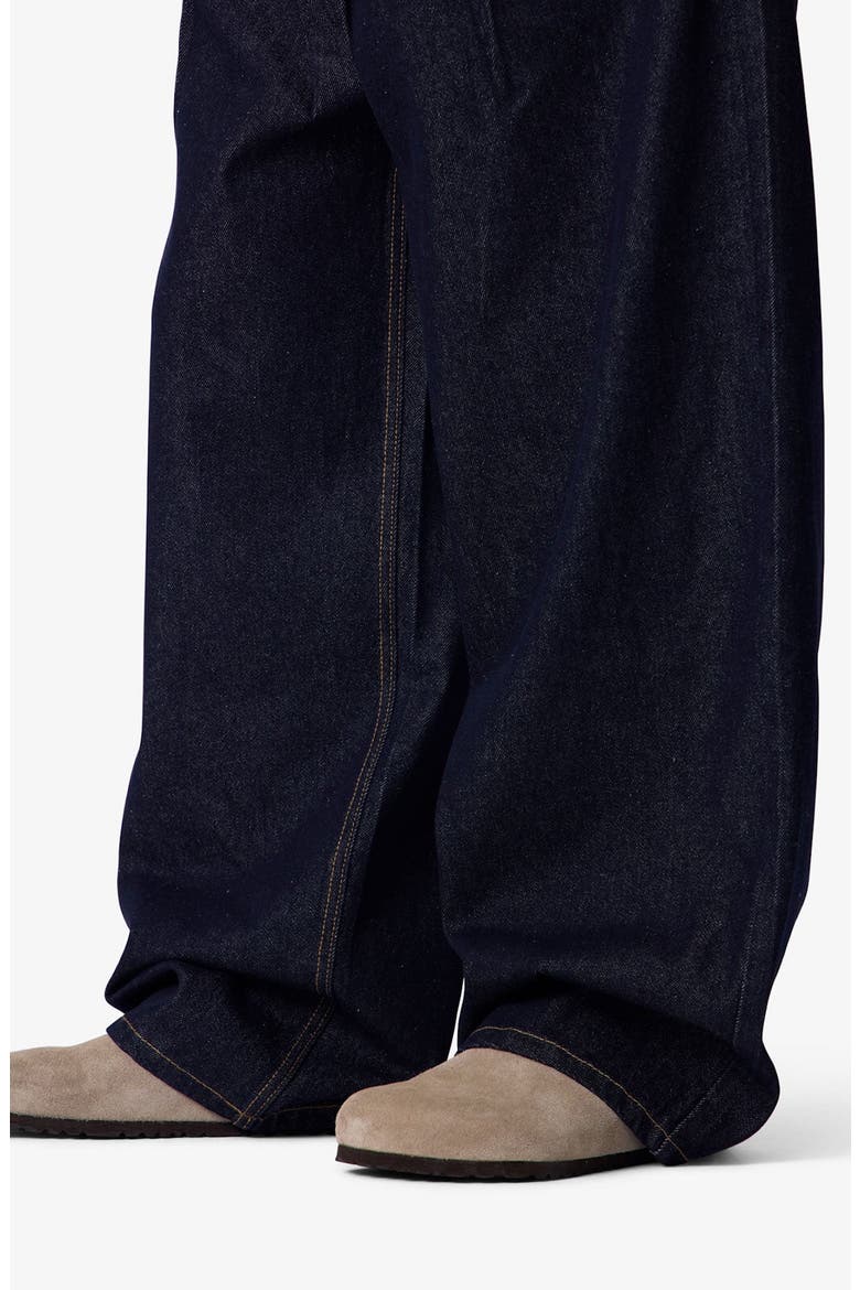 Pleated Baggy Wide Leg Jeans, Alternate, color, RINSED INDIGO