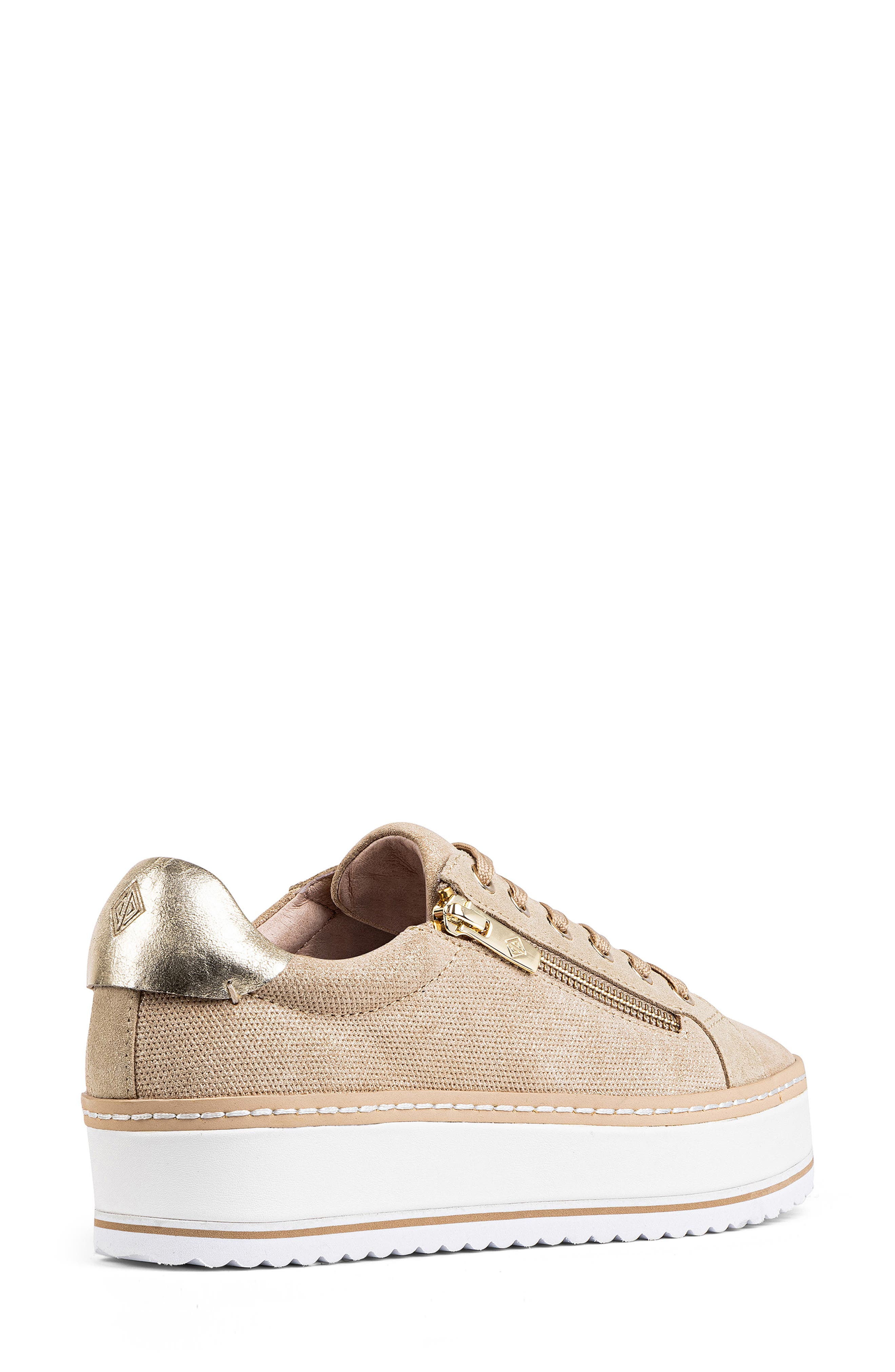 Donald Pliner Side Zip Platform Sneaker, Alternate, color, 