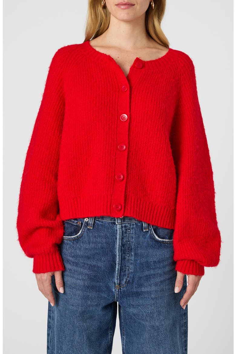 Fluffy Cardigan, Main, color, MARS RED