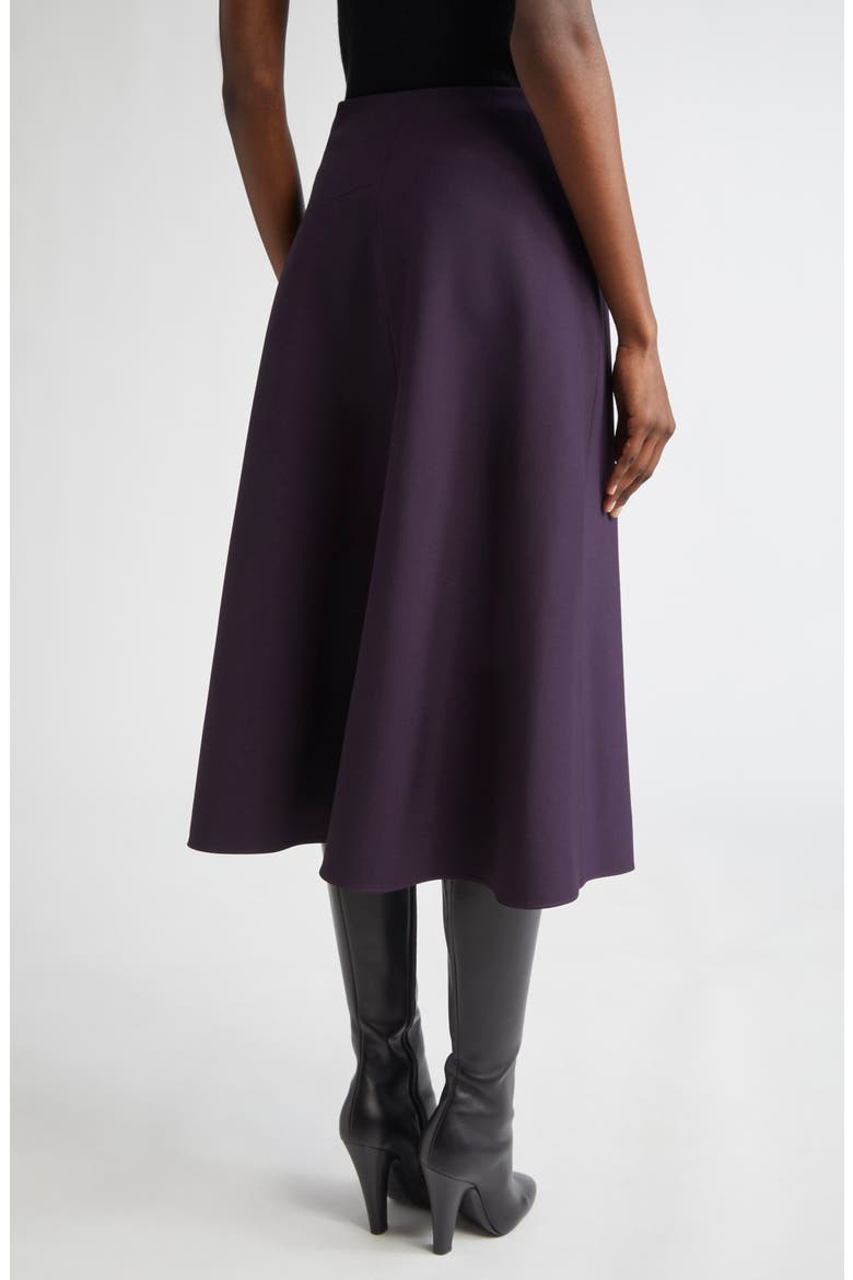 Draped Wool Wrap Skirt, Alternate, color, AUBERGINE
