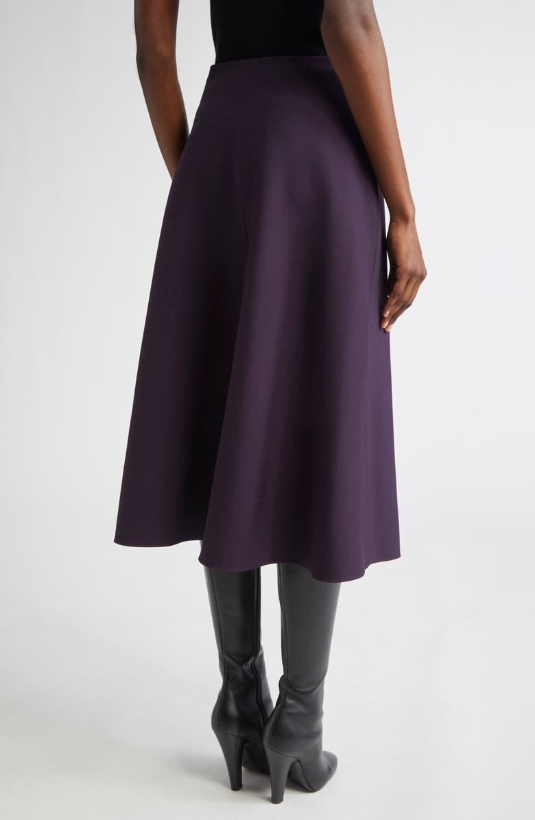 Michael Kors Collection Draped Wool Wrap Skirt, Alternate, color, Aubergine