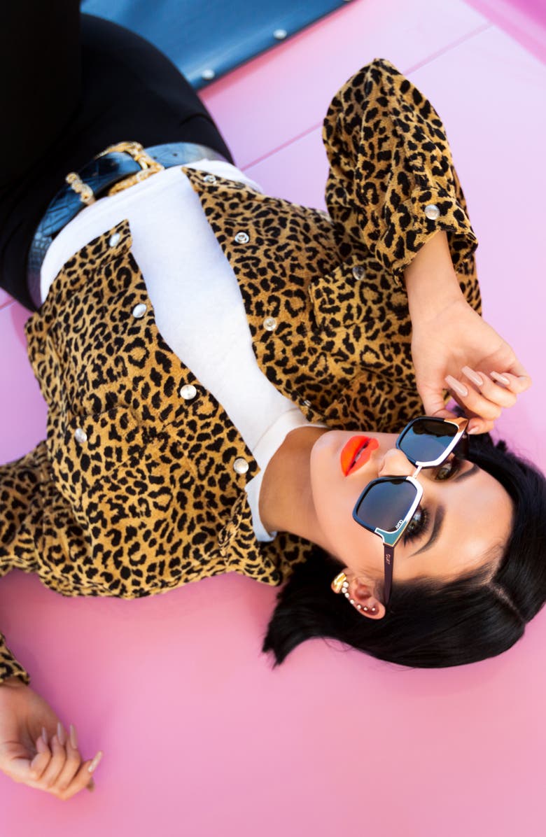 QUAY Australia x Jaclyn Hill Upgrade 55mm Square Sunglasses, Alternate, color, 