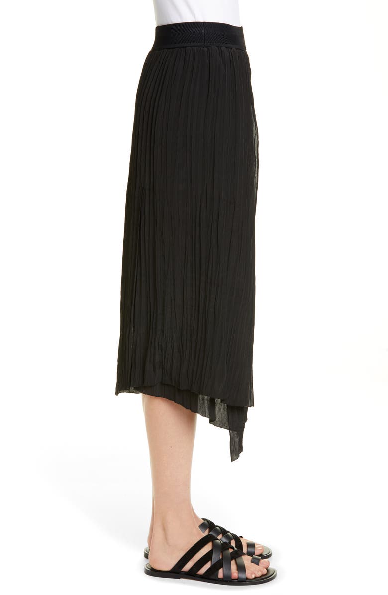 Vince Crinkle Pleated Asymmetrical Skirt, Alternate, color,