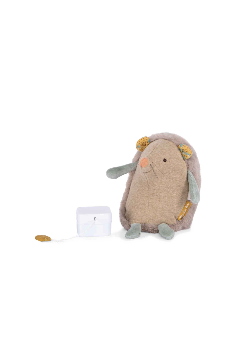 Moulin Roty Musical hedgehog Three Little Rabbits, Alternate, color, Beige