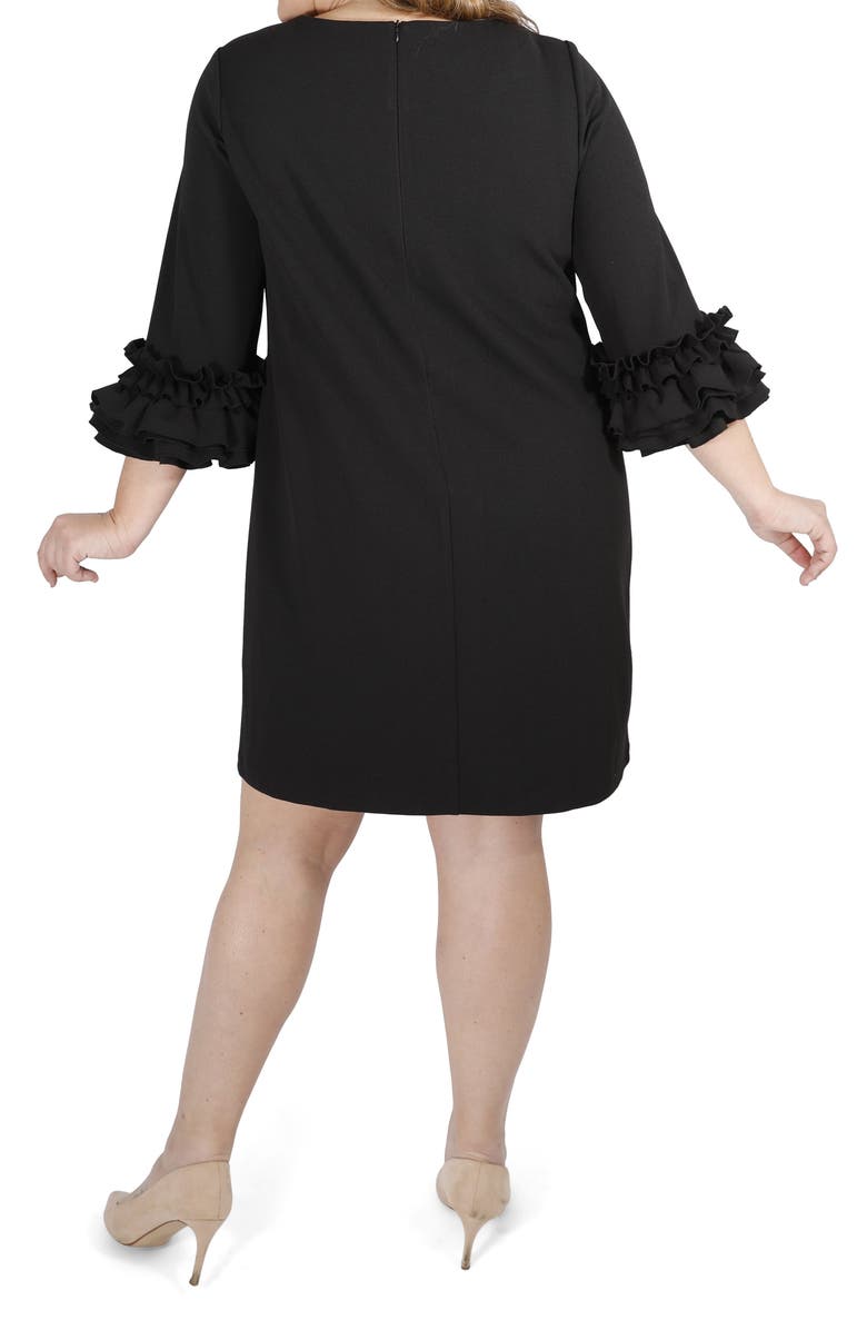 Marée Pour Toi Ruffle Sleeve Sheath Dress, Alternate, color, 