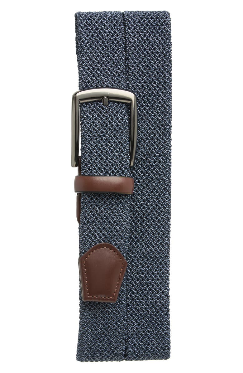 Original Penguin Stretch Denim Belt, Main, color, Blue