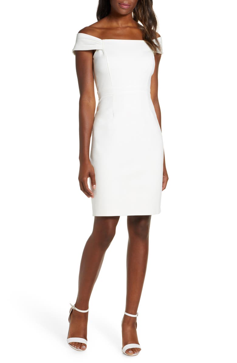 Adelyn Rae Jacklyn Off the Shoulder Dress, Main, color, 