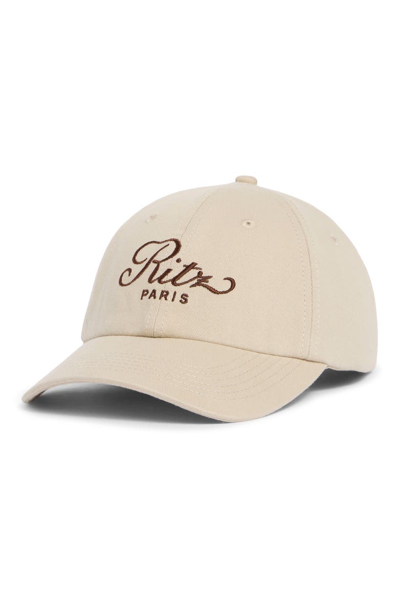 x The Ritz Paris Baseball Cap, Main, color, LIGHT BEIGE
