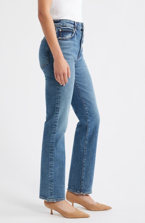 Frame The Ruler High Waist Straight Leg Jeans In Blue