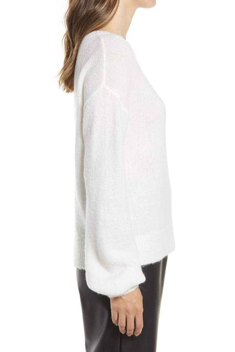 Cozy Crewneck Sweater, Alternate, color, IVORY CLOUD