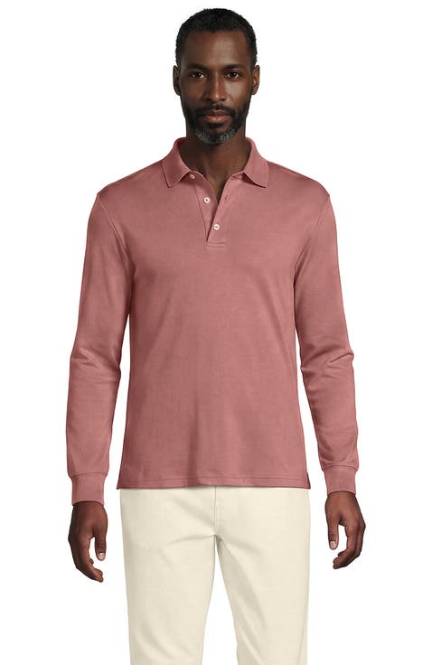 Long Sleeve Cotton Supima Polo Shirt