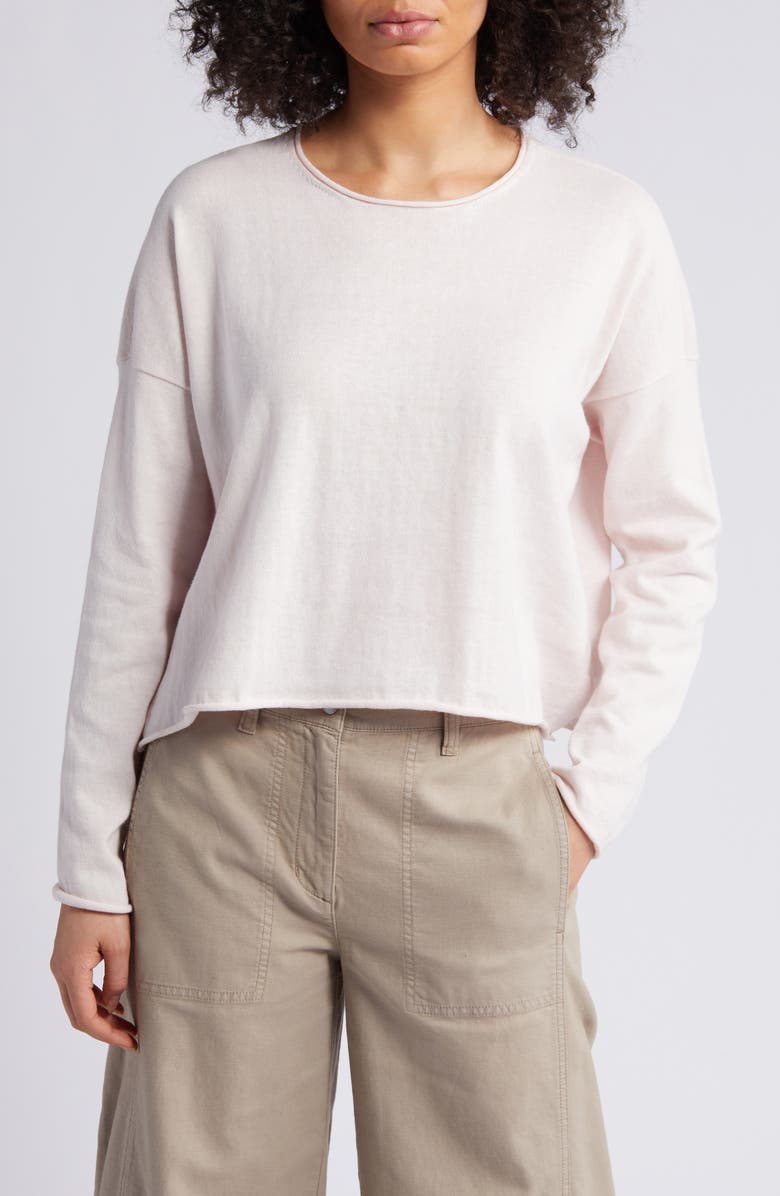 Eileen Fisher Long Sleeve Organic Cotton Top, Main, color,