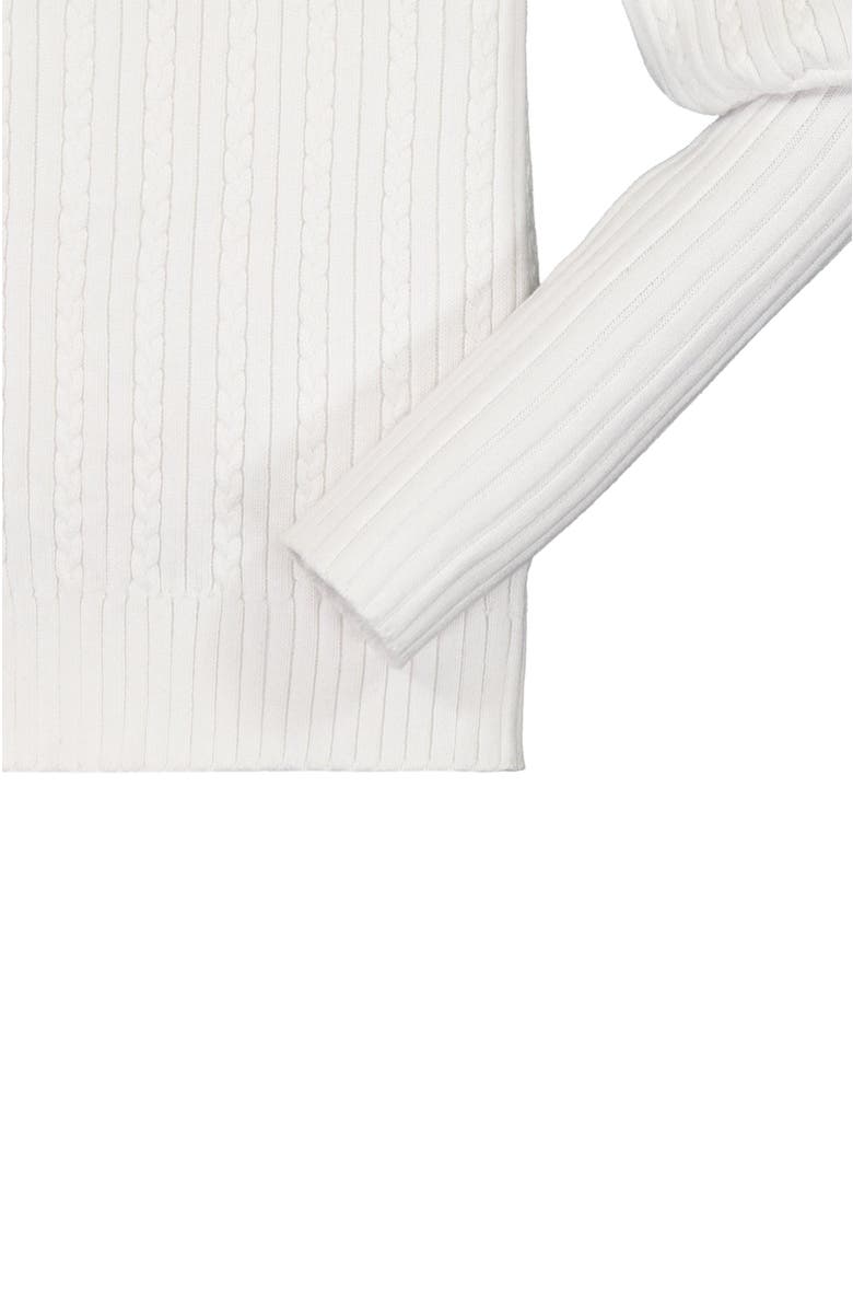 Hope & Henry Baby Girls' Balloon Sleeve Turtleneck Sweater, Infant, Alternate, color, Soft White Balloon Sleeve