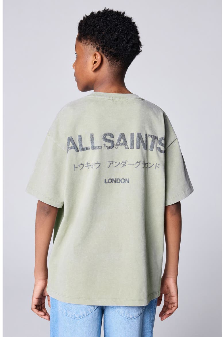 Kids' Underground Washed Graphic Tee, Alternate, color, GREY