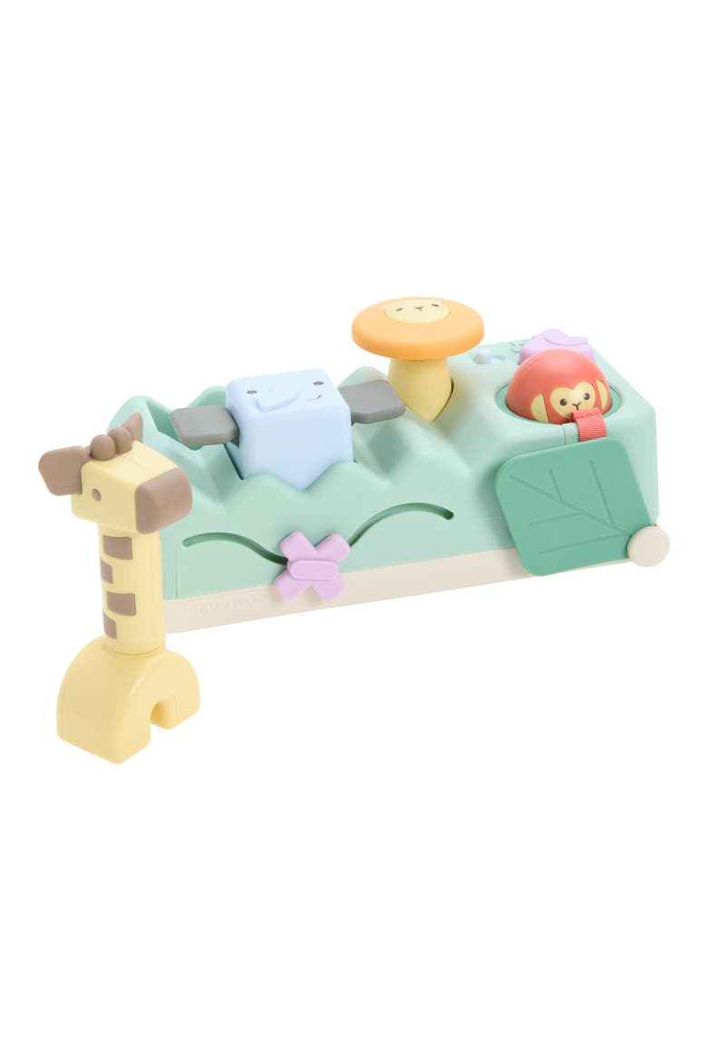 Geometric Wonders 2-in-1 Pounding Bench Musical Toy, Main, color, GREEN