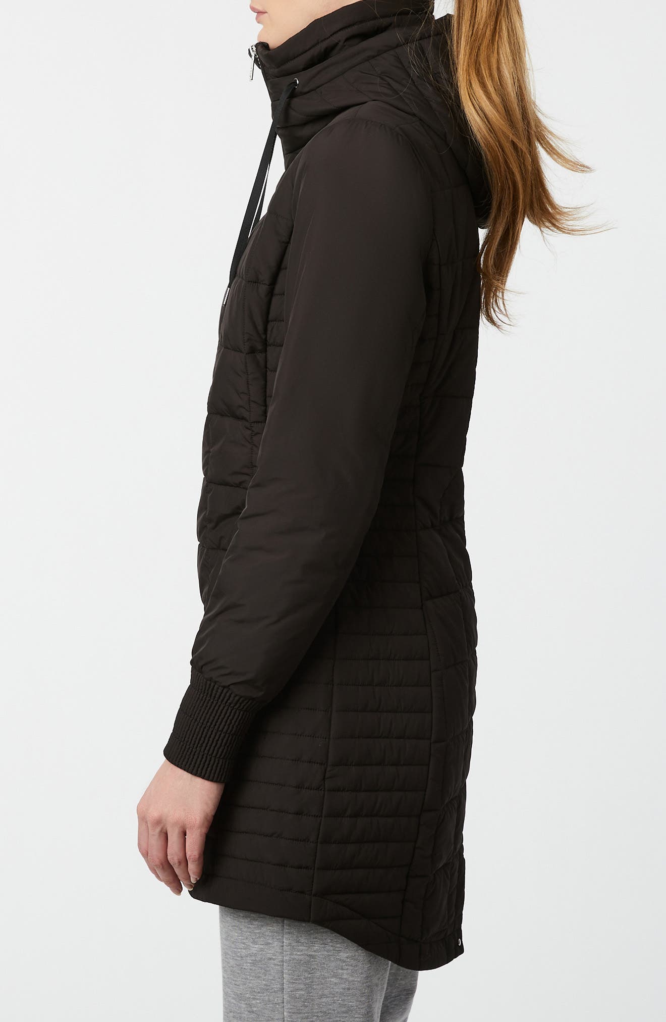 Bernardo Water Resistant Puffer Hooded Jacket & Tote, Alternate, color, 