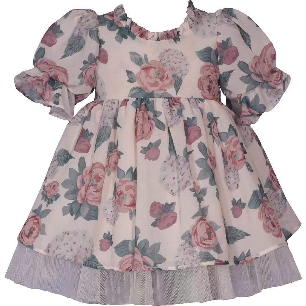 Iris & Ivy Floral Chiffon Party Dress in Ivory  product