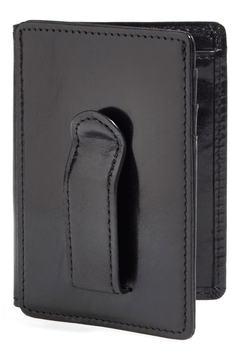 Old Leather Front Pocket ID Wallet, Main, color, BLACK