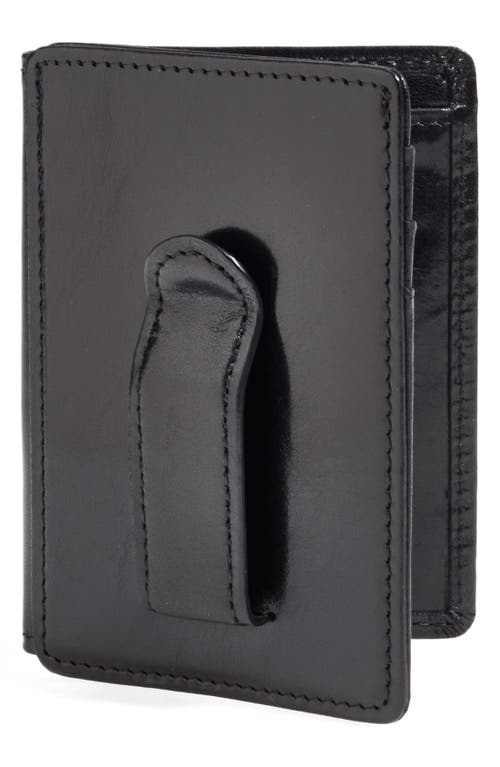 Bosca Old Leather Front Pocket ID Wallet in Black 