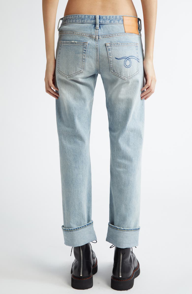 R13 Cuffed Boy Straight Leg Jeans, Alternate, color, 