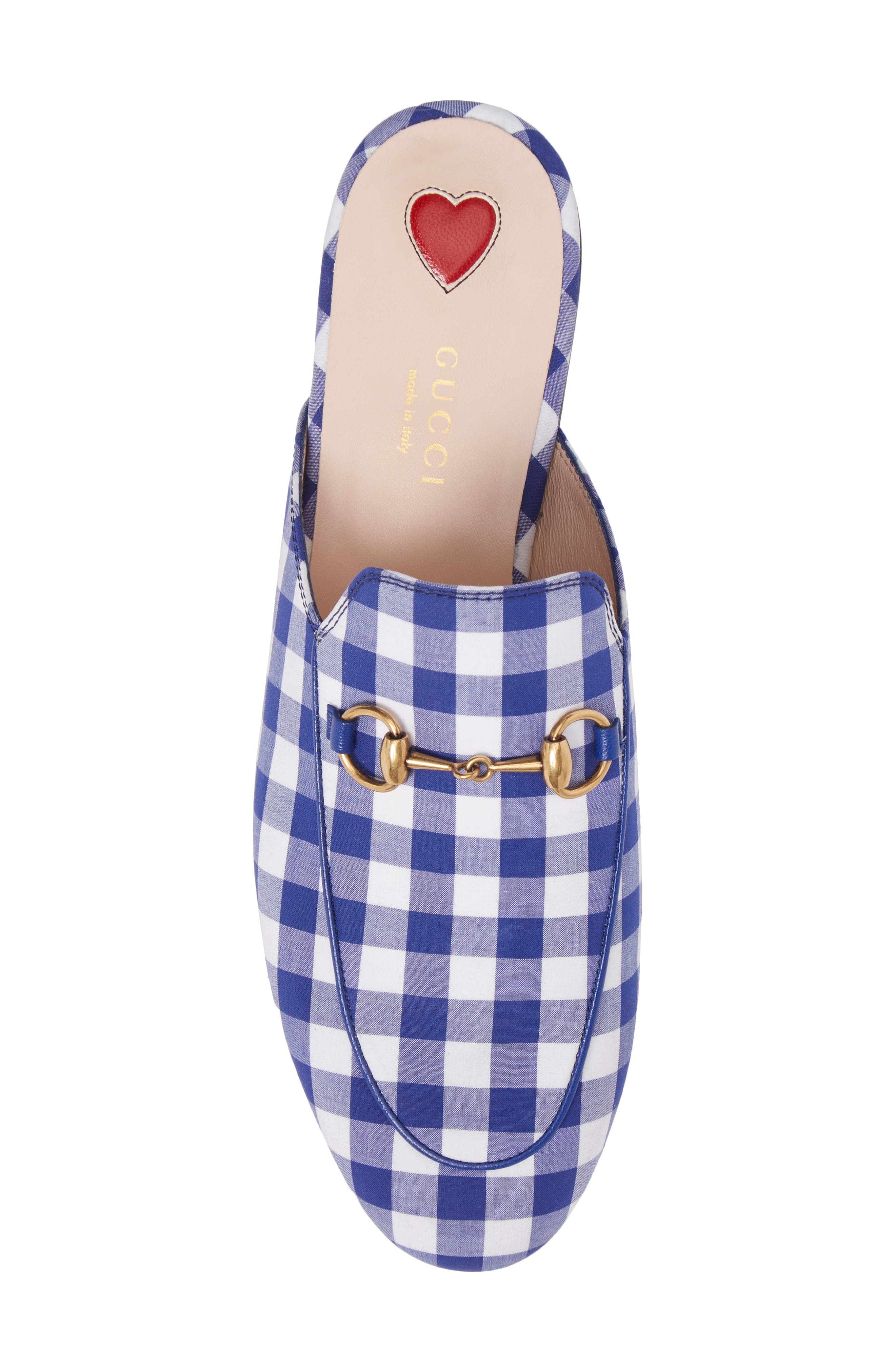 Gucci Princetown Gingham Loafer Mule, Alternate, color, 