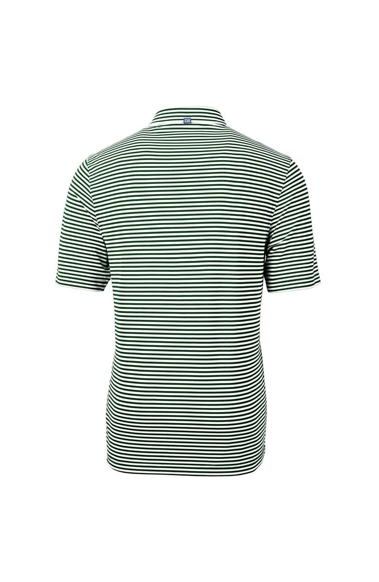 Cutter & Buck Men's Cutter & Buck  Hunter Green Ivy League DryTec Tri-Blend Virtue Eco Pique Stripe Recycled Polo, Alternate, color, 