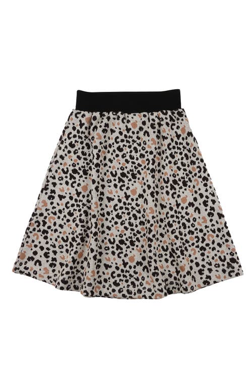 Turtledove London Kids Organic Cotton Leopard Animal Print Skirt In Multi