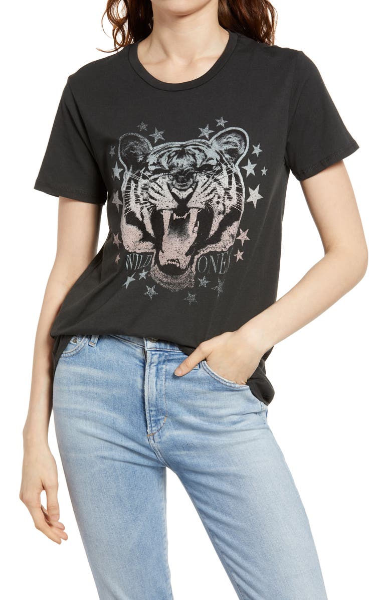 La La Land Creative Co . Ombré Tiger Graphic Tee, Main, color,